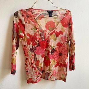 Vintage y2k floral mesh top